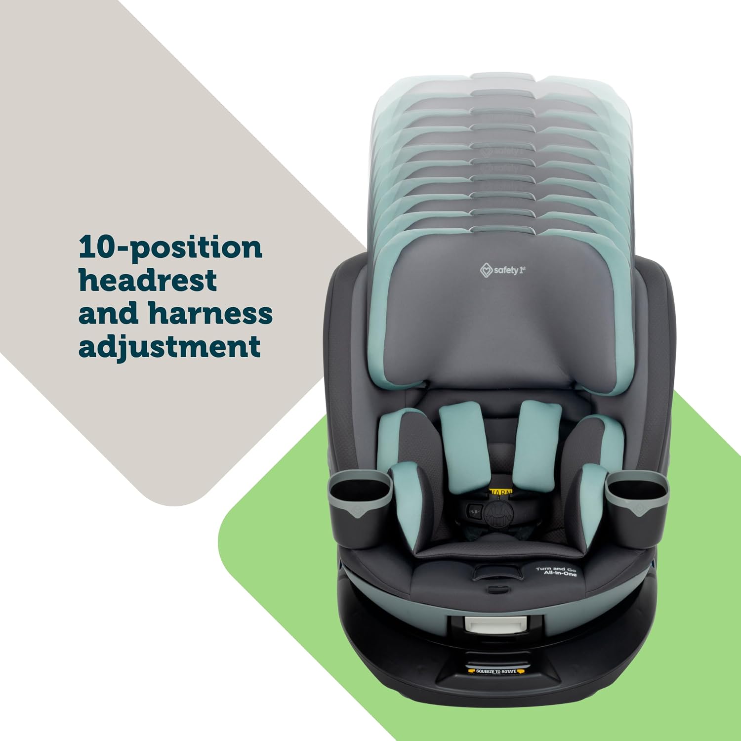 Turn and Go 360 ST 360 Rotating Car Seat, SafetySwivel, SecureTech Installation, All-in-One Convertible Car Seat