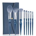 Sapphire Blue Makeup Brush Set Professional, Vegan Makeup Brushes Set, Makeup Brush Set with Case, Glitter Cosmetic