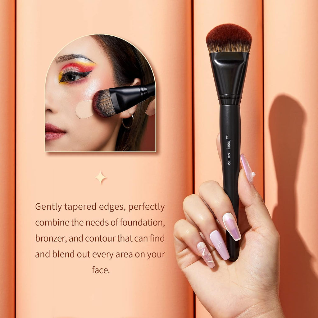 Foundation Brush for Liquid Makeup, Angled Face Makeup Brush, MUL02