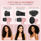 Mythsight StyleVibe High-Speed Ionic Hair Dryer with 3 Attachments