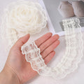 Beige Lace Ruffle Trim