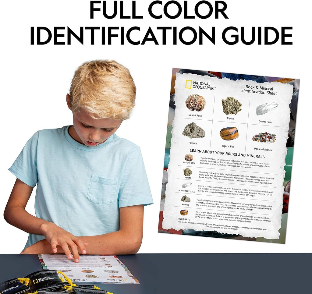 National Geographic Rock Collection with 50 Specimens to Share for Kids | 1.25 Lbs. Assorted Rocks, Minerals, and