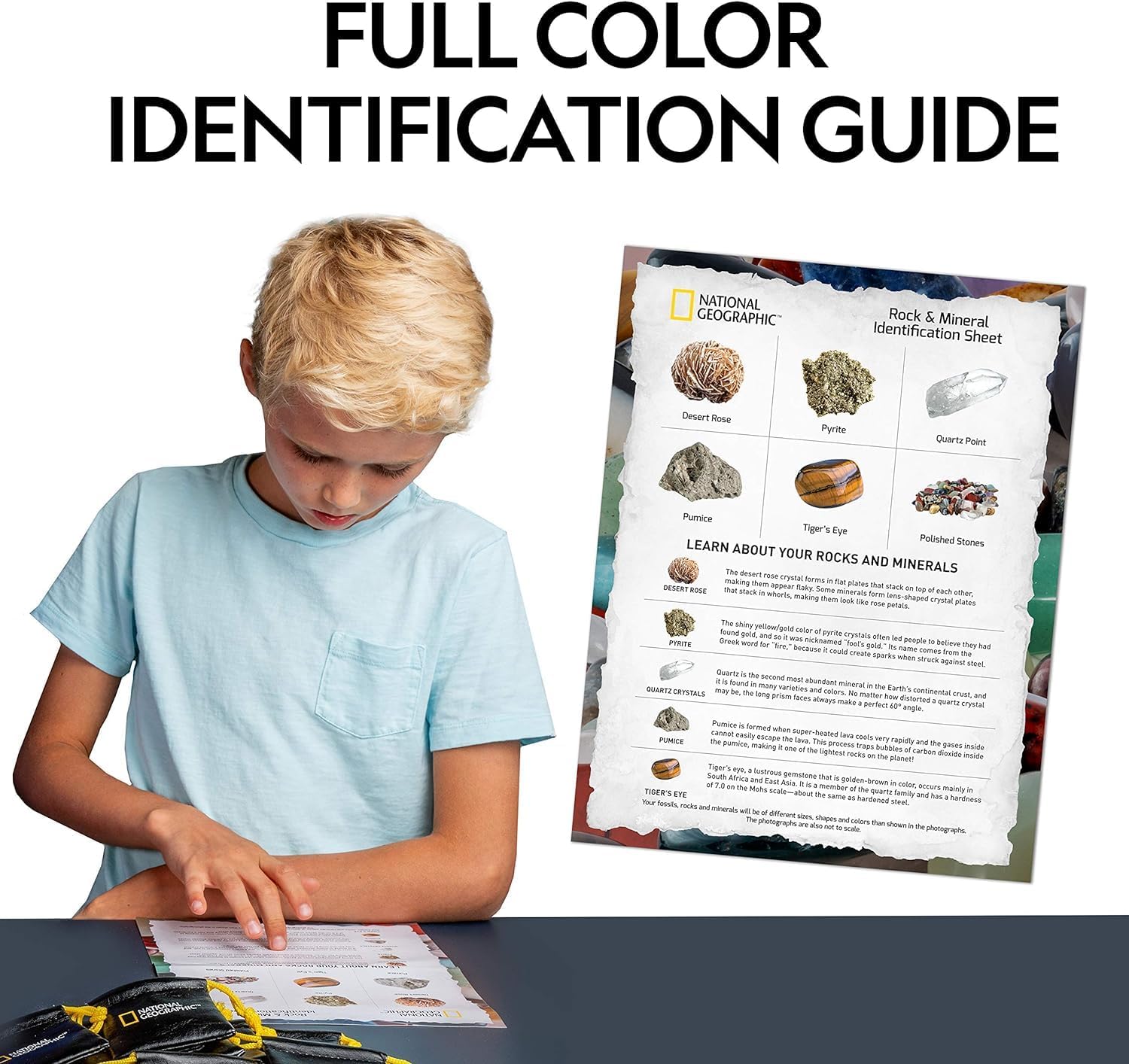 National Geographic Rock Collection with 50 Specimens to Share for Kids | 1.25 Lbs. Assorted Rocks, Minerals, and