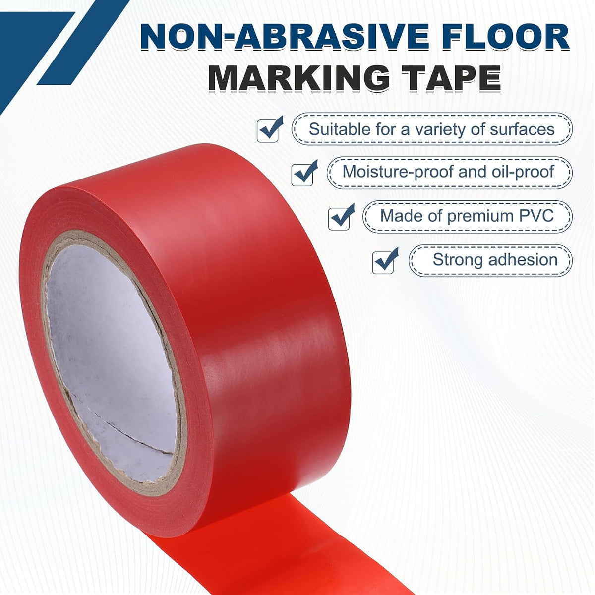 Vinyl Floor Tape 1.9" x 108 ft Non-Abrasive Floor Marking Tape