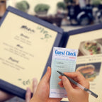 Guest Check Pads for Servers (Green-20 pads), 50 Sheets/Pad