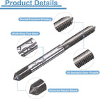 uxcell 4 Set Metric Hand Taps, M4 x 0.7 H2 Thread Taper + Bottom Tap, 9CrSi Alloy Tool Steel Screw Threading Milling Tapping Tool Kit