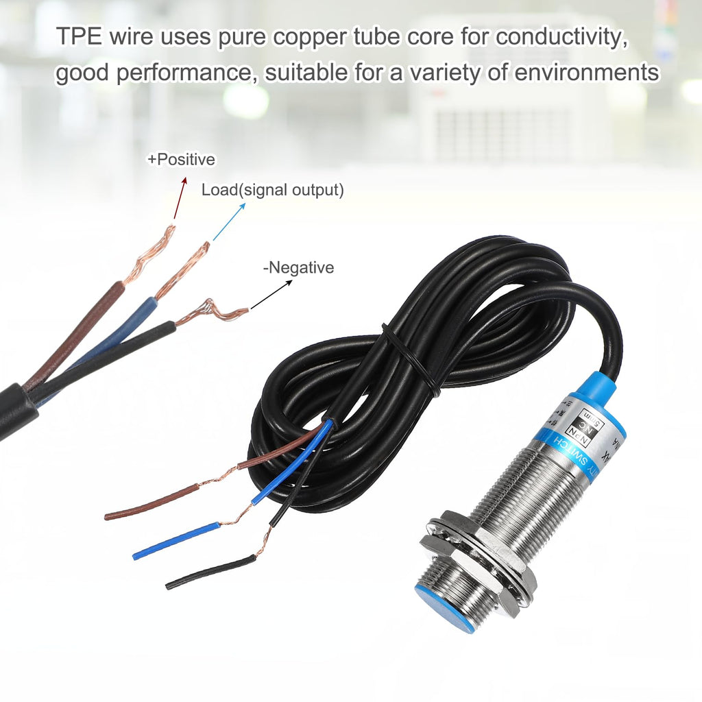 MECCANIXITY Inductive Proximity Sensor, NPN NC M18 5mm Approach Sensor