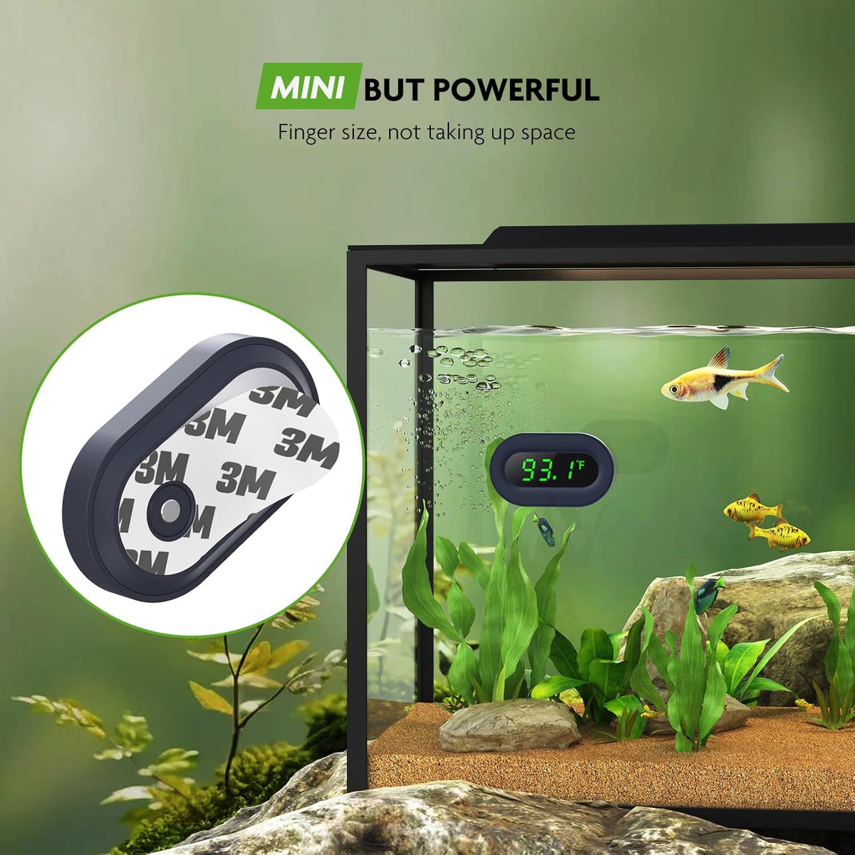 LED Aquarium Thermometer Digital Highly Accurate Replaceable Battery