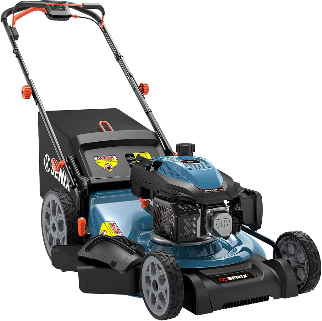 22" 201cc Variable Speed Rear Wheel Self Propelled Gas Lawn Mower | 4-Cycle OHV Engine, 3-in-1 Mower with Bagging