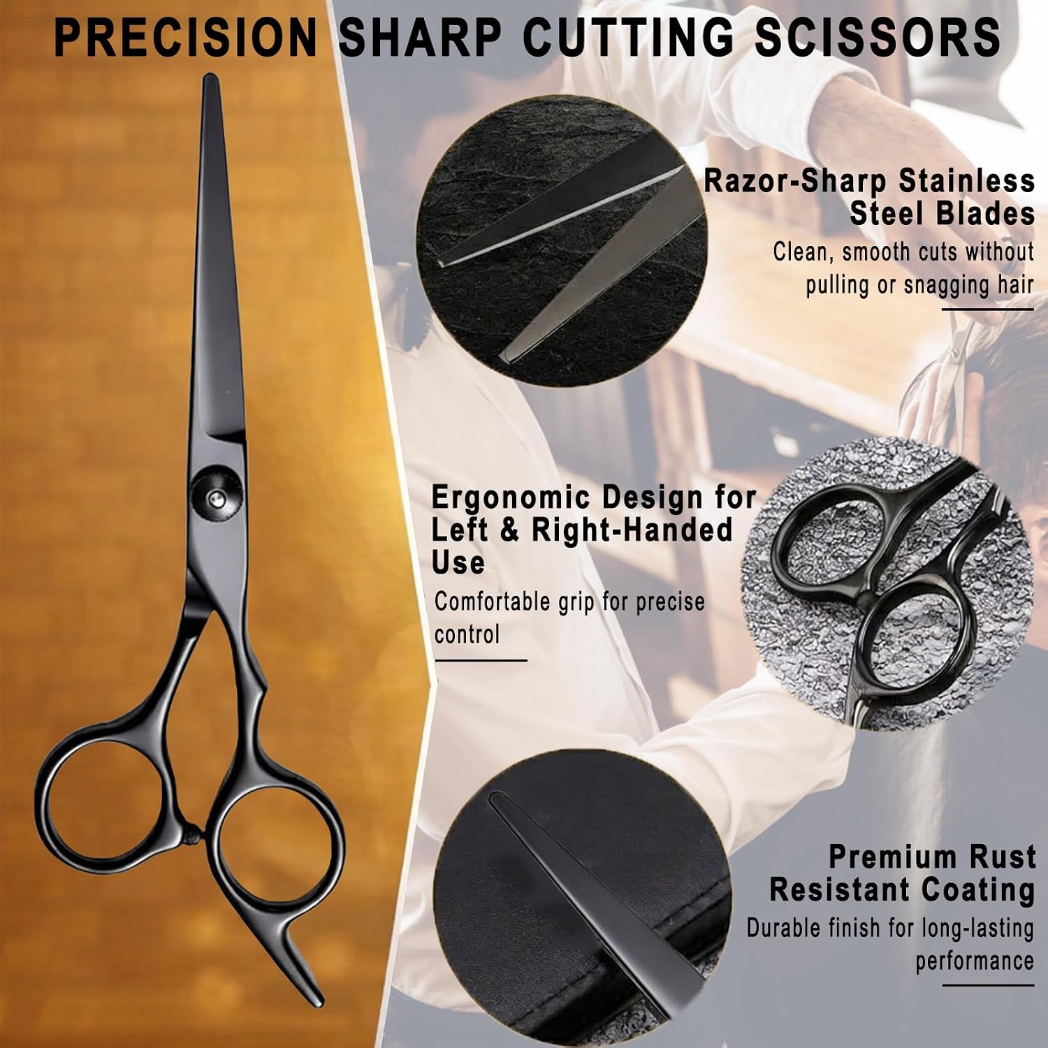 Hair Cutting Scissors & Shears Kit - 20-Piece Professional Hairdressing Tools Set for Barber Salon Home Thinning