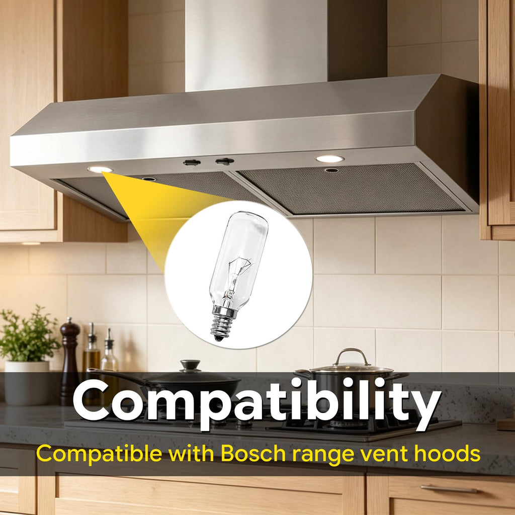 SDRZJX 4PCS Range Vent Hood Light Bulbs Compatible with Bosch