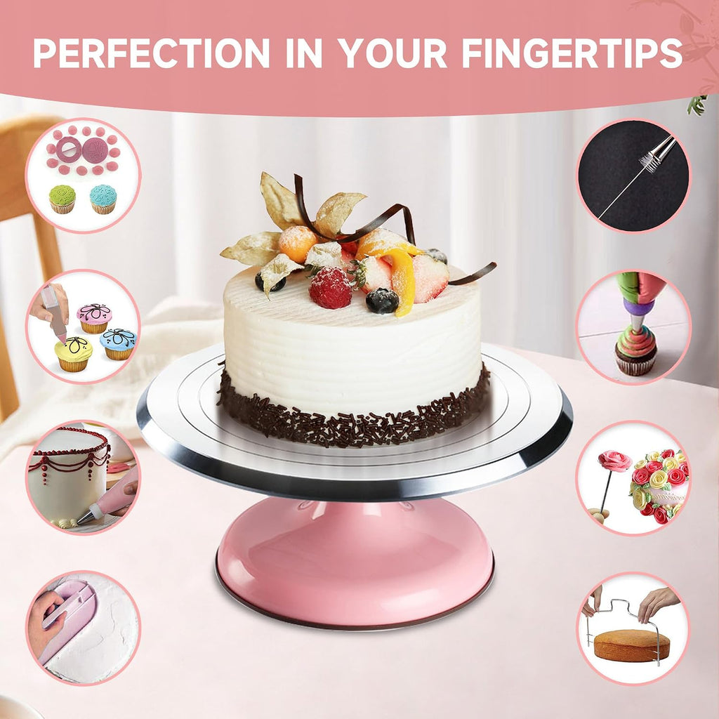Aluminum Cake Decorating Kit, Baking Supplies Tools for Beginners & Pros