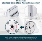 W11517331 Stove Knobs, W11517331 Electric Range Knobs（1PC） | Replace W10850027 W11117415 W11458840 Oven Knob