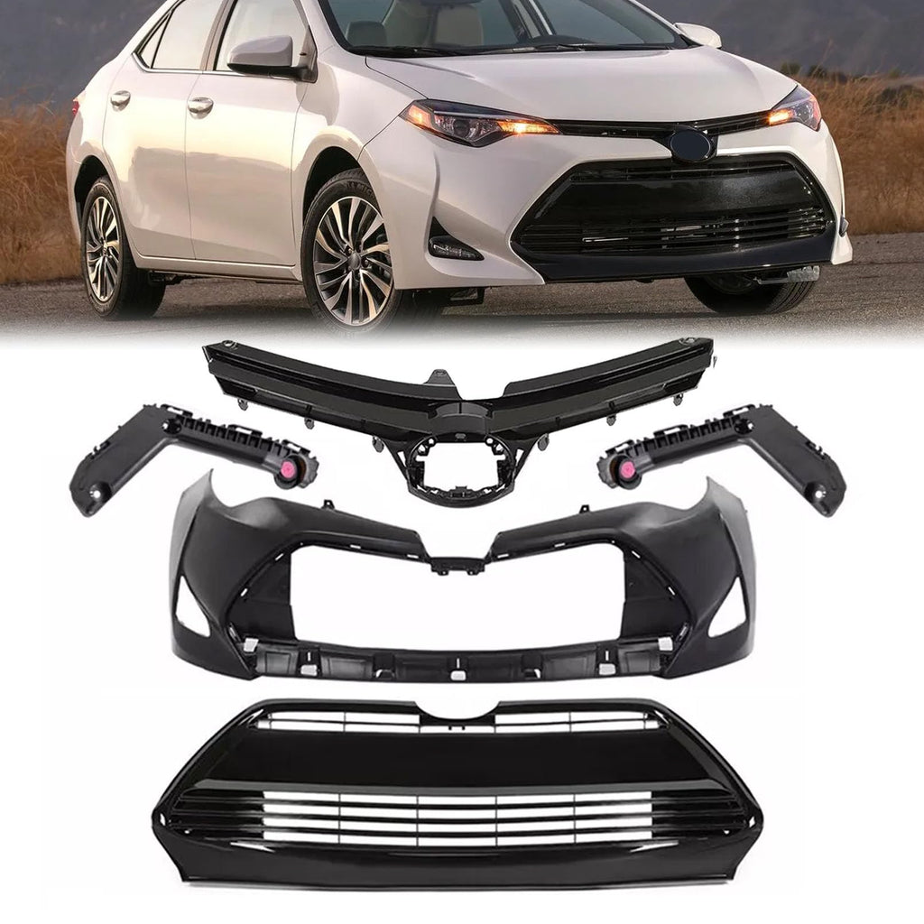 Front Bumper Body Kit Fit For 2017 2018 2019 Toyota Corolla L LE XLE CE