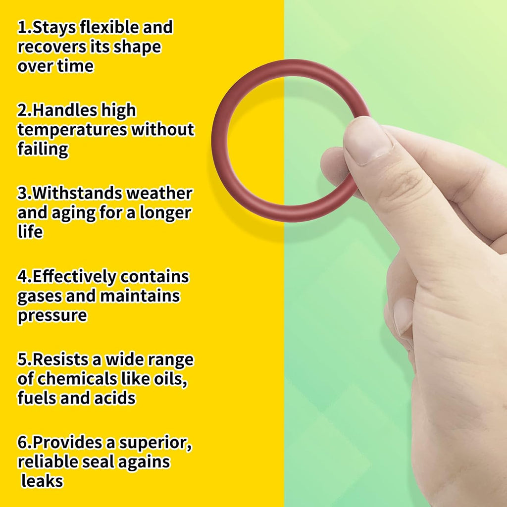 396PCS Viton O-Ring Kit, 30Sizes High Temperature Resistance FKM O Rings
