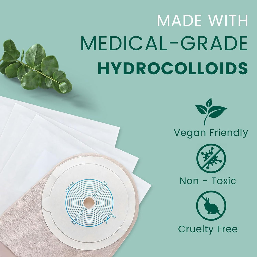 One Piece Colostomy Bags,20-65mm Cut-to-Fit,A003-12(20PCS)