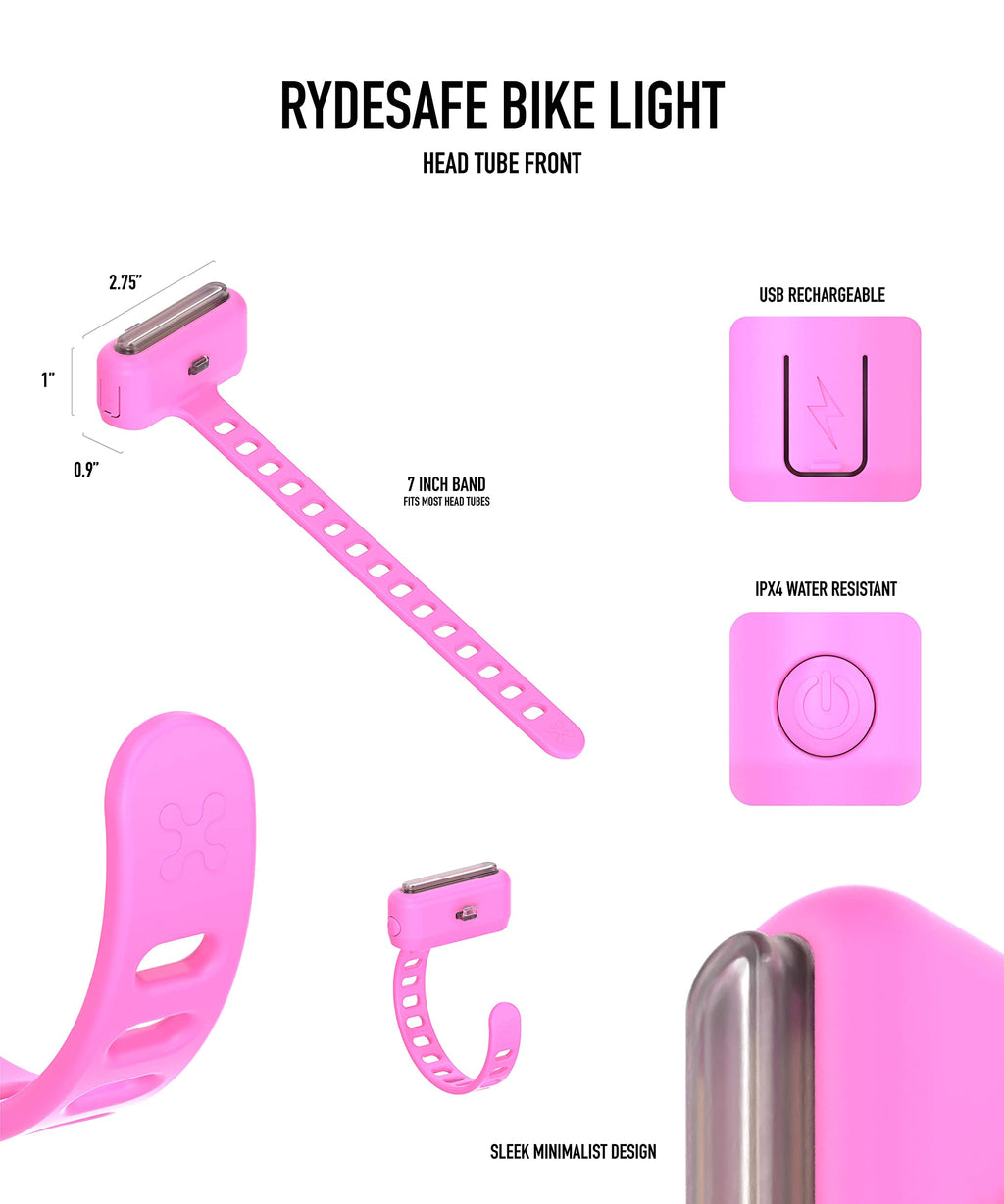 Bike Light - Head Tube Front - Pink