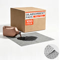 Oil Absorbent Pads 100 Pack-16" x 18" 360GSM Heavy-Duty Absorbing