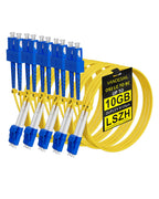 LC to SC Fiber Patch Cable, OS2 Single Mode, 1M/3.3FT, 5 Pack