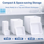 400 Pack Weigh Boats, 7ml 100ml 250ml Plastic Scale Trays