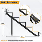 Stair Step Riser w/Reinforcing Support Legs, 5-Step 2 PCS Stair Stringer