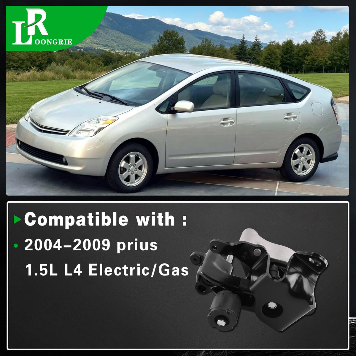 Engine Motor Transmission Mount Kit Compatible with 2004-2009 Prius 1.5L