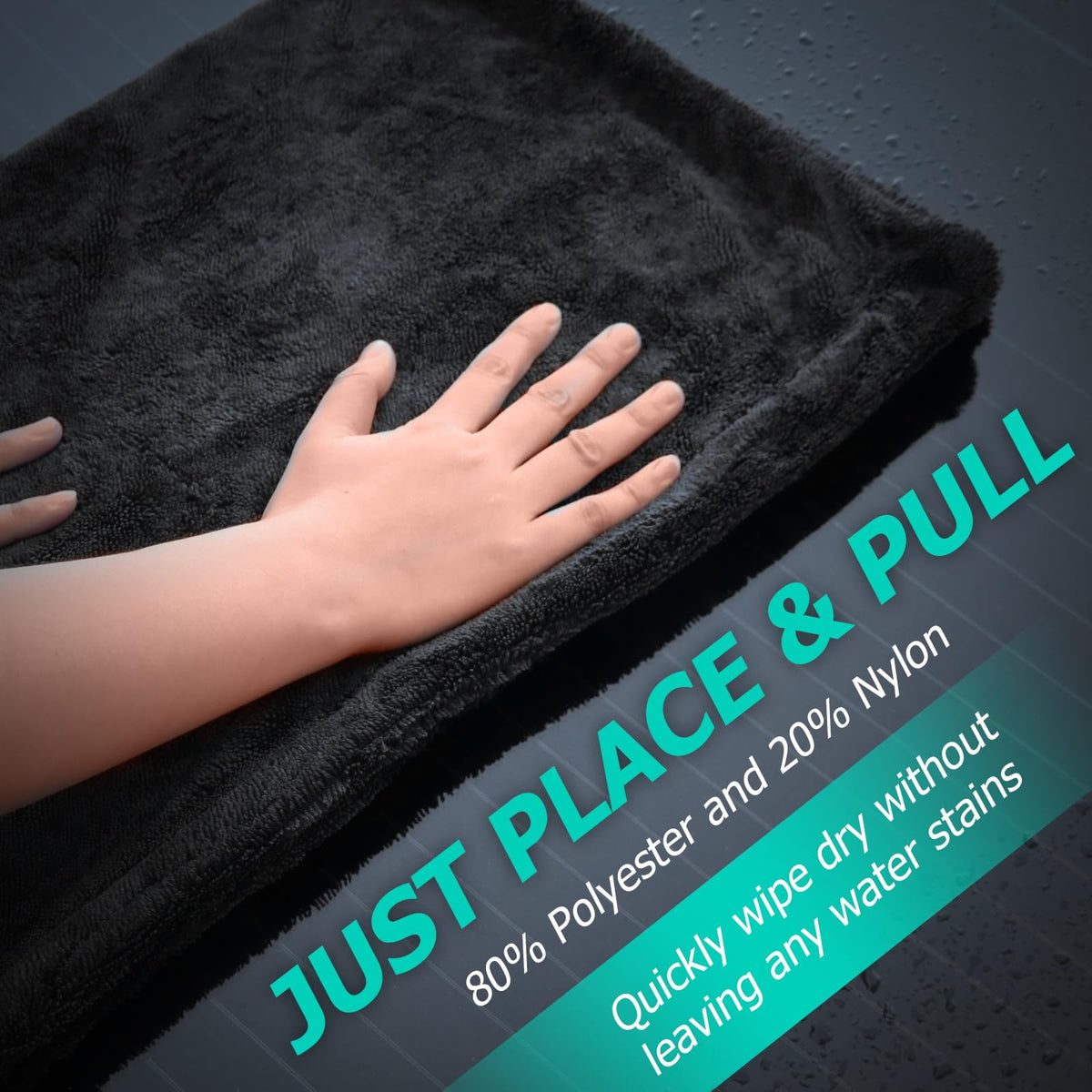 2-Pack 1300GSM Microfiber Car Drying Towel, Ultra-Large & Lint-Free