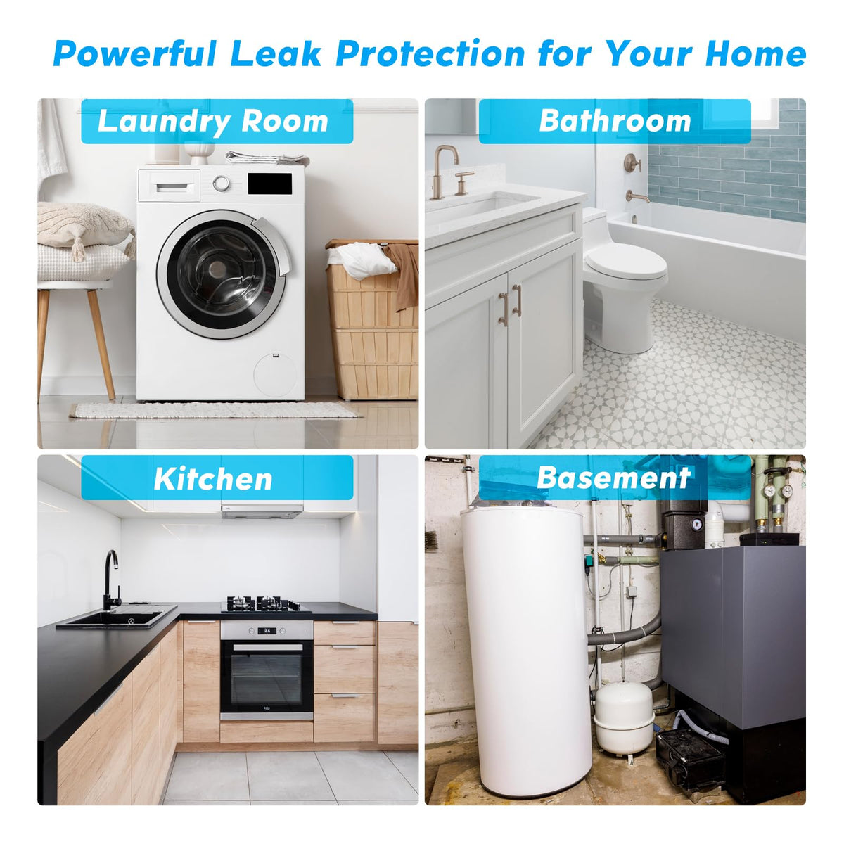 Water Leak Detector for Home, for 1-Inch Diameter Pipe