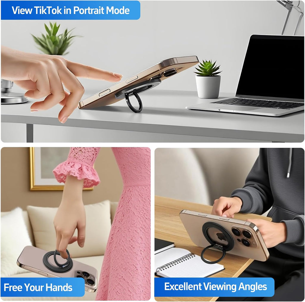Magnetic Phone Ring For MagSafe Phone Grip,Magnetic Cell Phone Stand Holder Finger Ring[Thin and light design]for