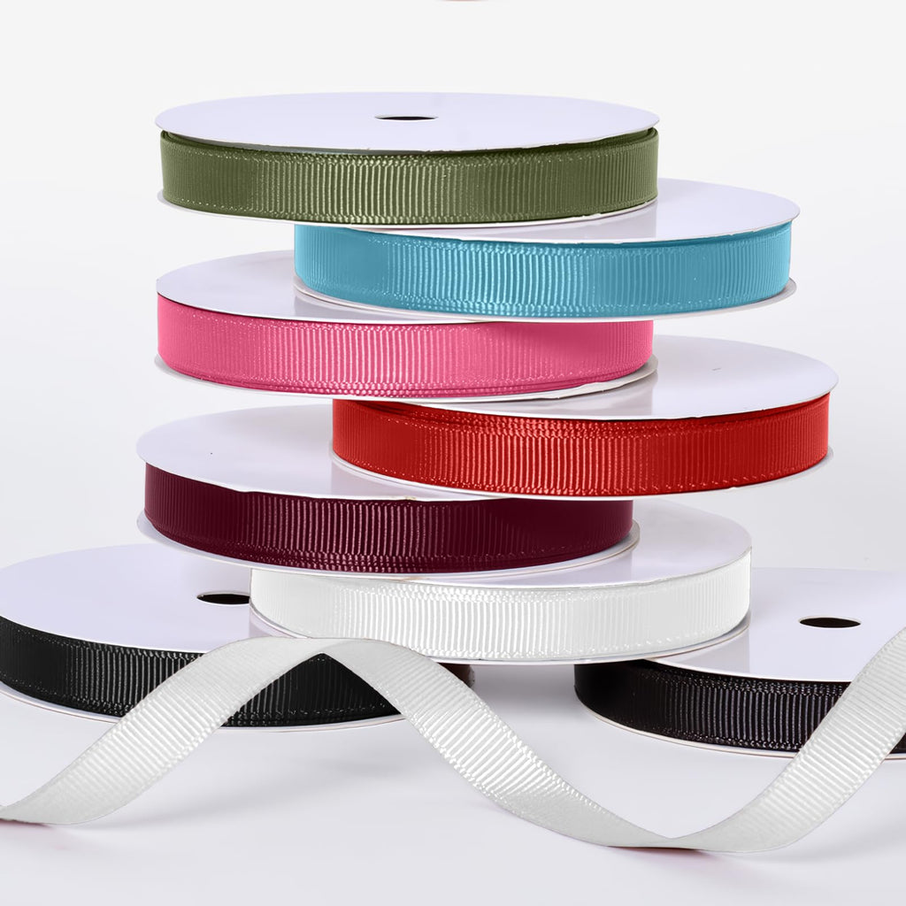 White Grosgrain Ribbon 1/2 Inch X 50 Yards