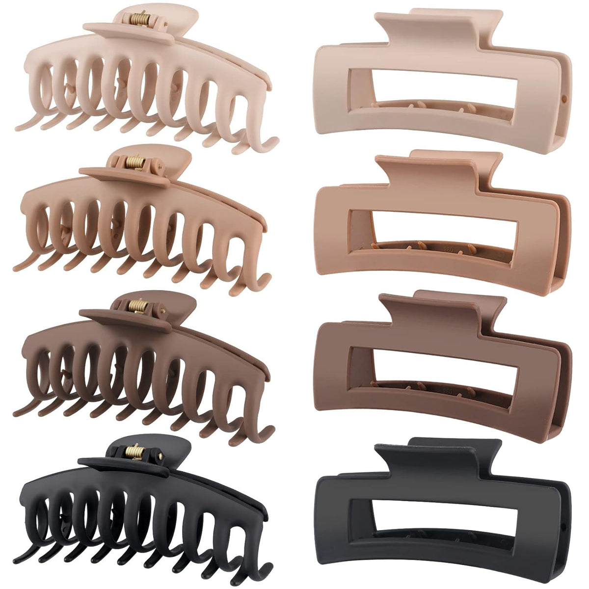 Hair Clips for Women 4.3 Inch Large Hair Claw Clips for Women Thin Thick Curly Hair, Big Matte Banana Clips,Strong