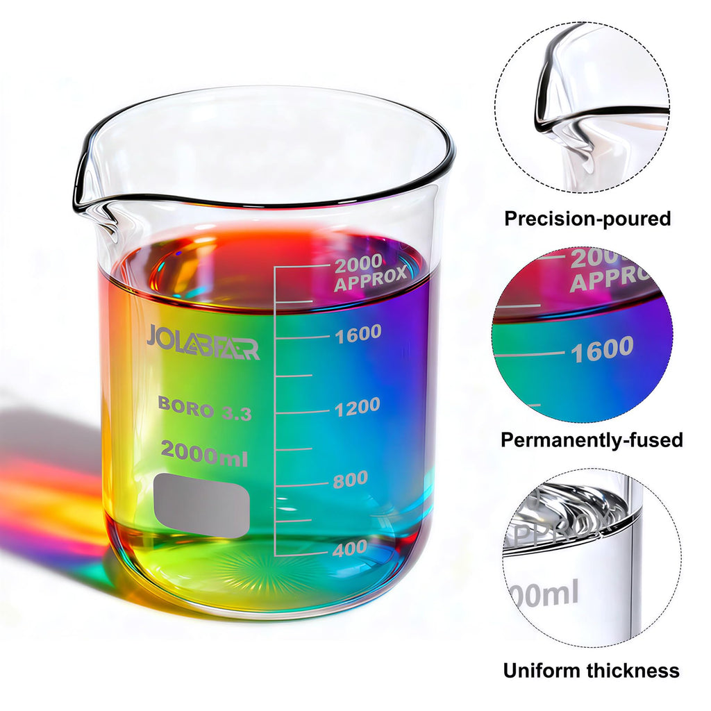 2000mL/2L Graduated Lab Glass Beaker