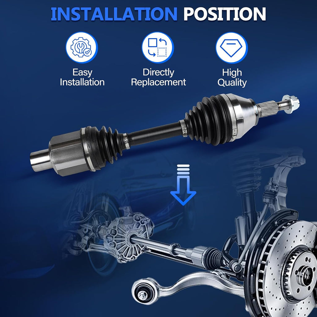 Maxfavor CV Axle Front Pair 4WD Fit for 2012-2025 Ram 1500 CV Axles Joint