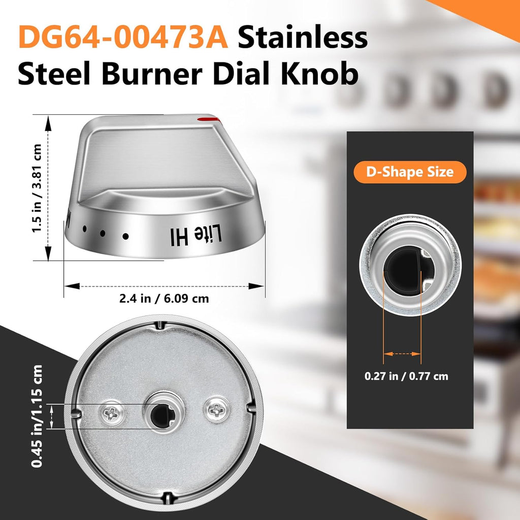 DG64-00473A Gas Stove Control Knob Replacement Compatible with Samsung 5pcs