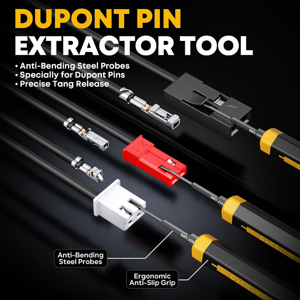 Crimping Tool Kit, 50 Types of JST-PH/XH/SM/SYP & 2.54mm Connectors