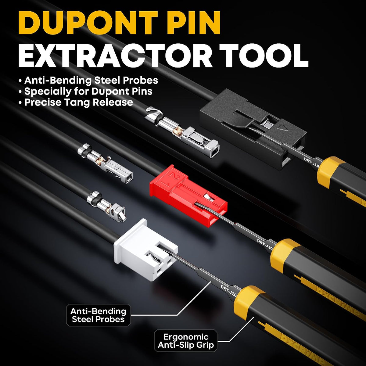 Crimping Tool Kit, 50 Types of JST-PH/XH/SM/SYP & 2.54mm Connectors