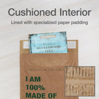 8 x 13 Curbside Recyclable Mailers, Brown Kraft Paper Padded Mailers, Self Seal Closure is Made with Water Based