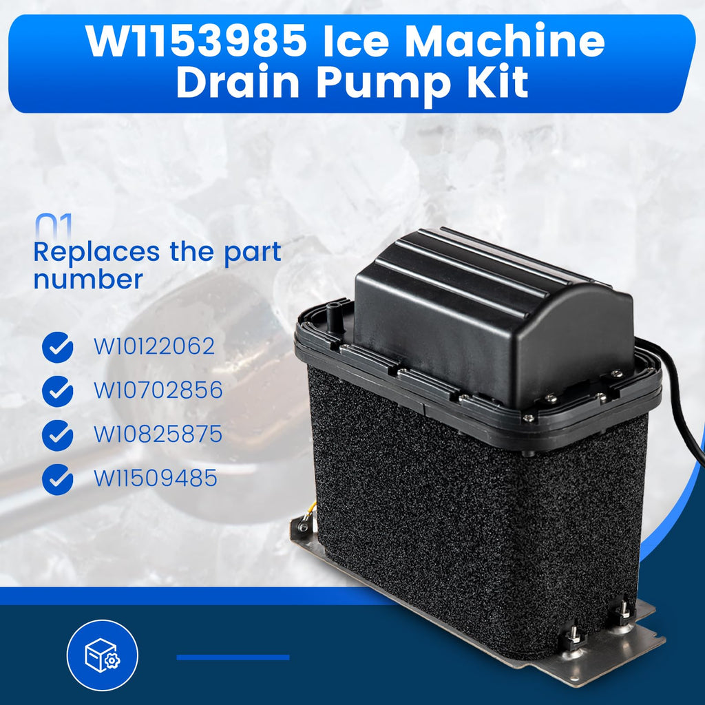 W11539855 Drain Pump for Ice Machine Compatible with Whirlpool