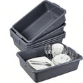 Commercial Bus Tubs, 24 L Plastic Utility Tote Boxes, 6-Pack