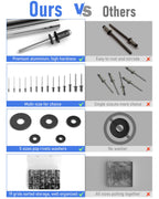 1000PCS Black Pop Rivets Assortment Kit with Washers