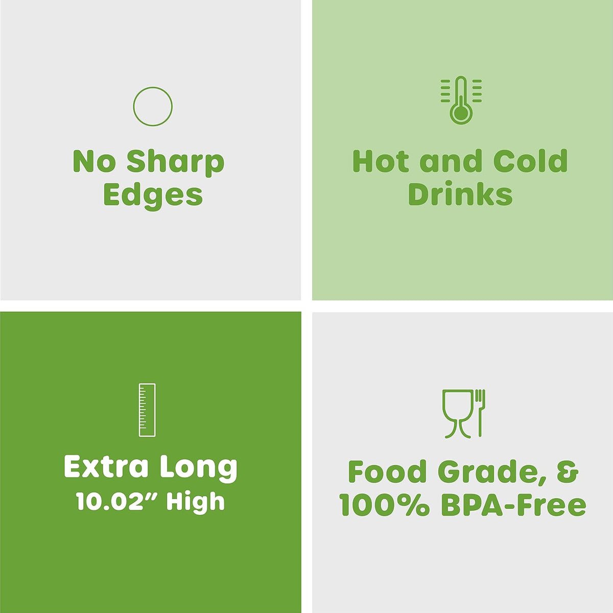 10.02-Inch Long Plastic Straws [200 Count] Disposable Drinking Straws for Cold Beverages, Parties & Events - Assorted