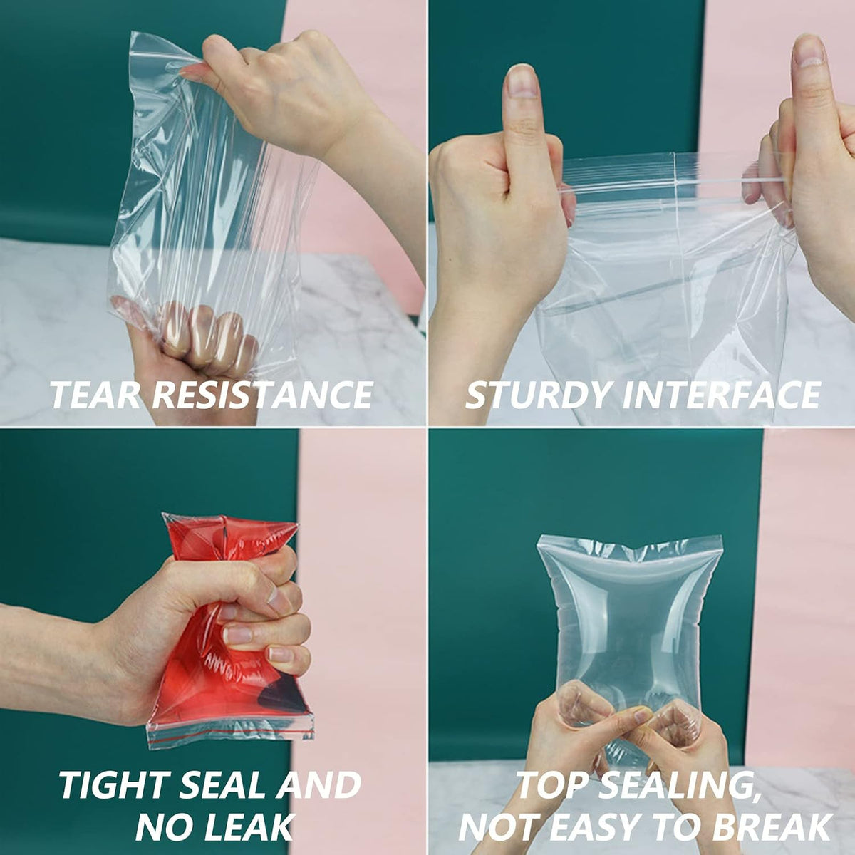 4" x 6"(100 Count) Small Clear Plastic Reclosable Zip Bags