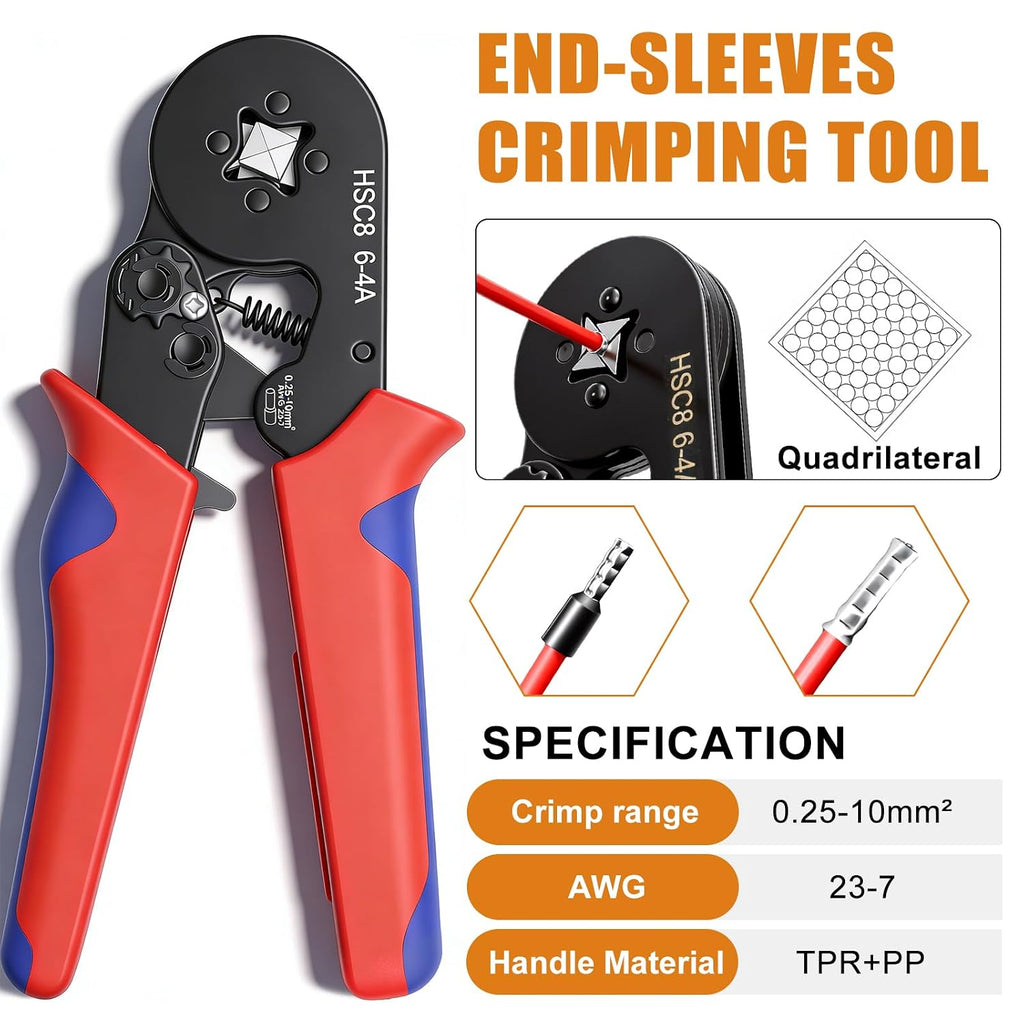 mankk 1500PCS Ferrule Crimping Tool Kit,Silver Plated Copper Crimp Terminal