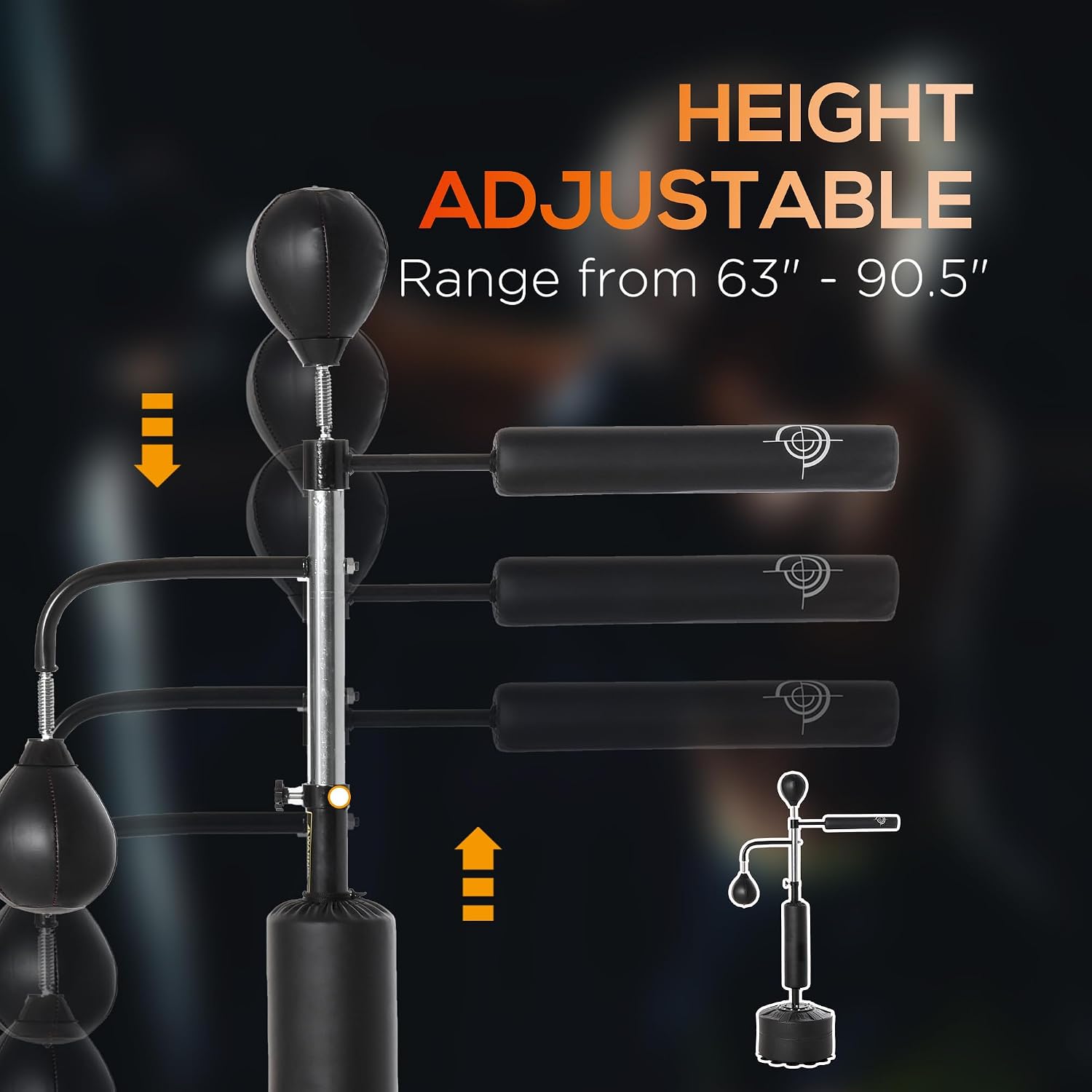 4-in-1 Punching Bag for Adults, Freestanding Boxing Bag with 2 Speed Bag, Boxing Training Equipment with 360° Relax