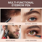 Vevivia 2 Pack Eyebrow Pen for Natural Eyebrows, Dark Brown