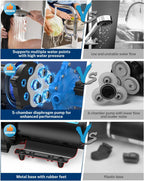 Kohree 12V RV Water Pump 7GPM 70 PSI, Self-Priming 5-Chamber Diaphragm Pump