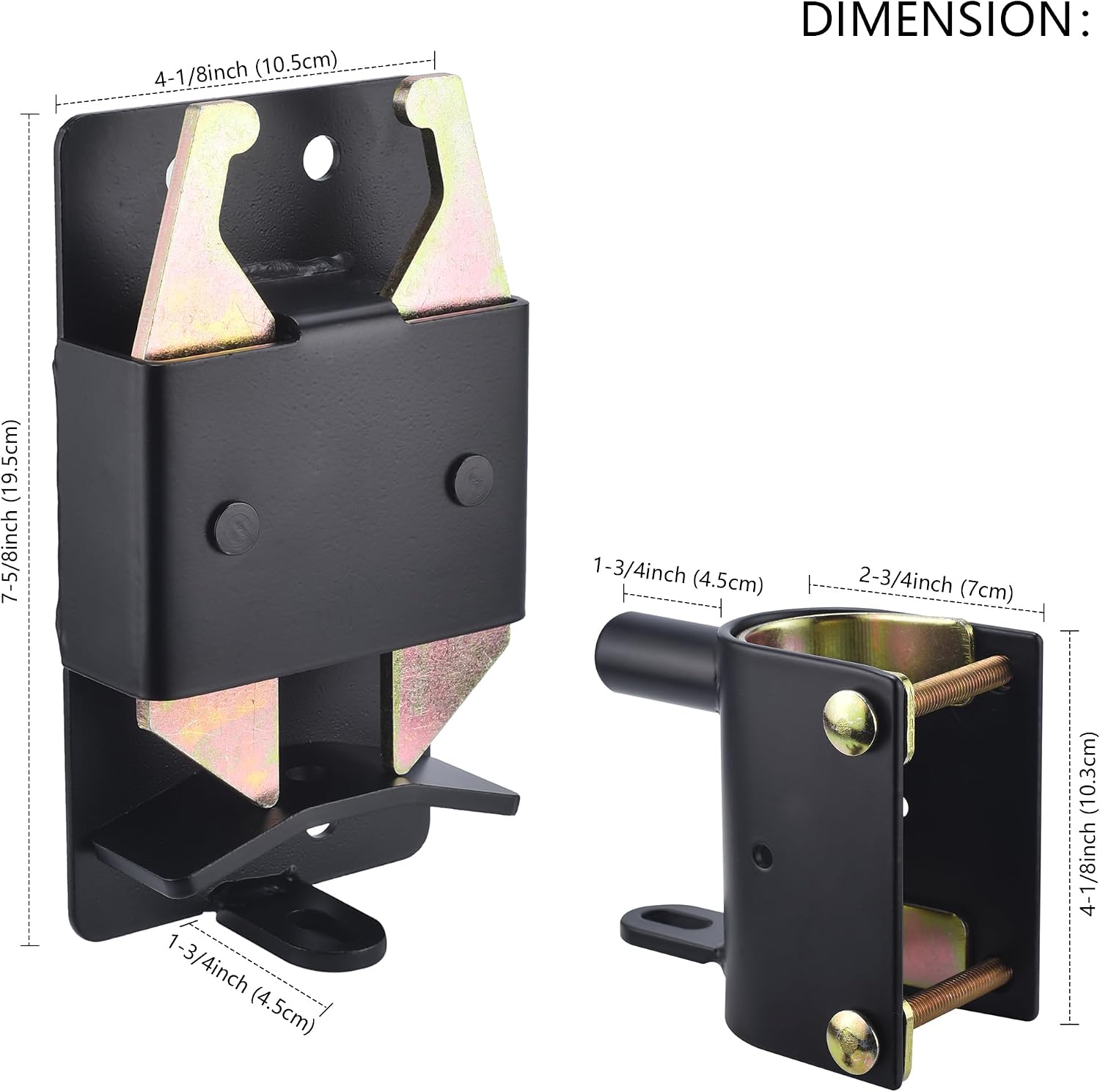 2-Way Farm Gate Latch, Heavy Duty Fence Latch for Metal Tube Gates