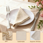 Eco Hanky 10x10in Reusable Small Cloth Napkins, Light Pink, 12pk