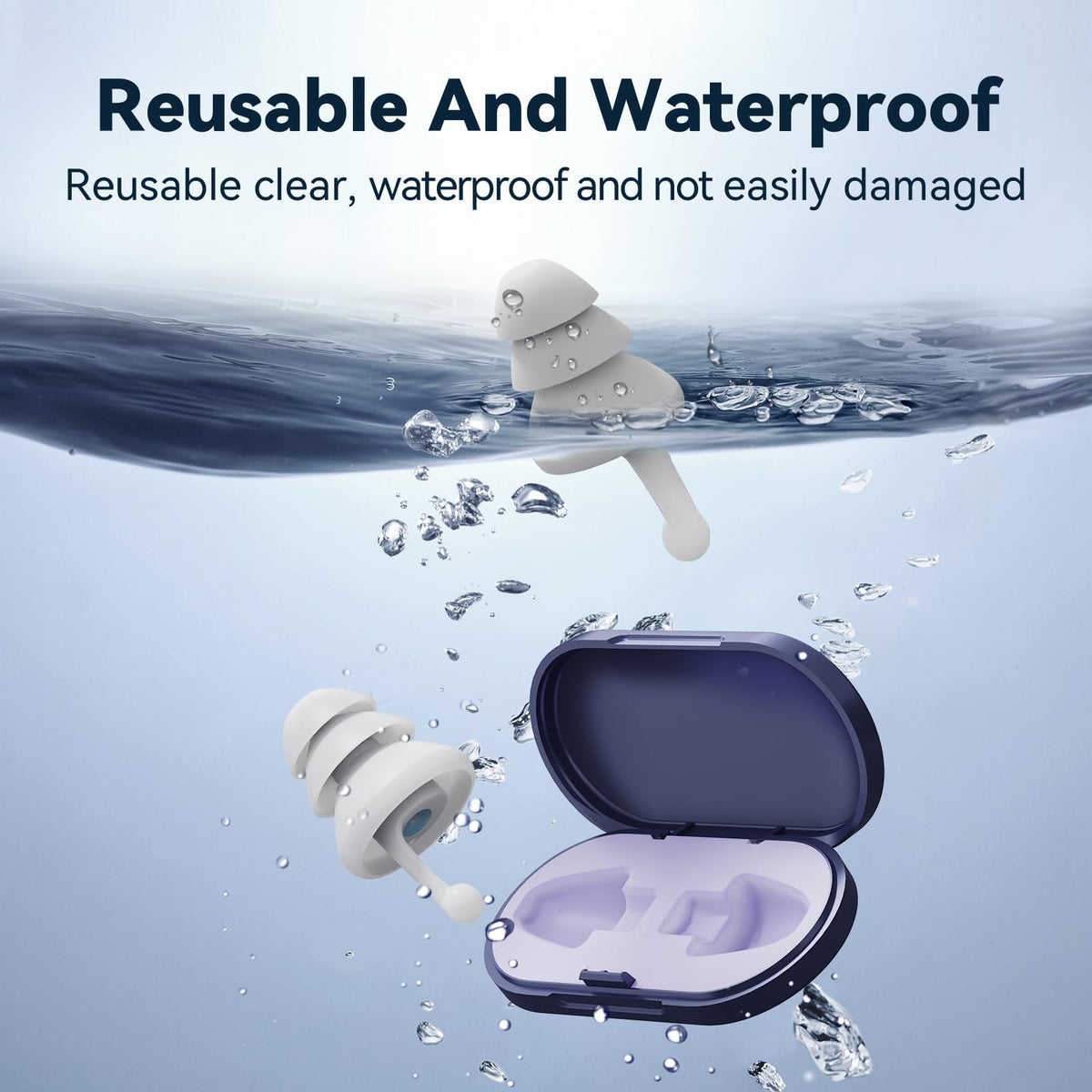 Ear Plugs for Sleeping,Reusable Noise Cancelling Ear Plugs