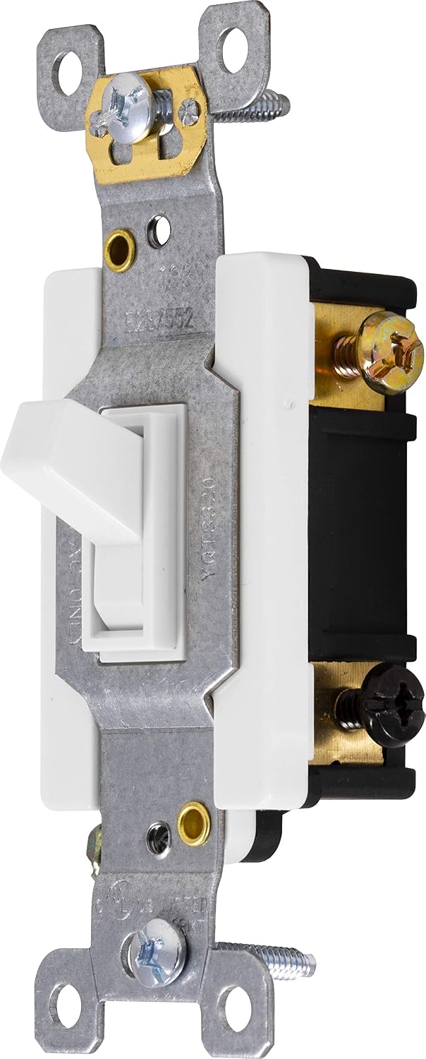 GE 42161 3-Way Toggle Switch, White